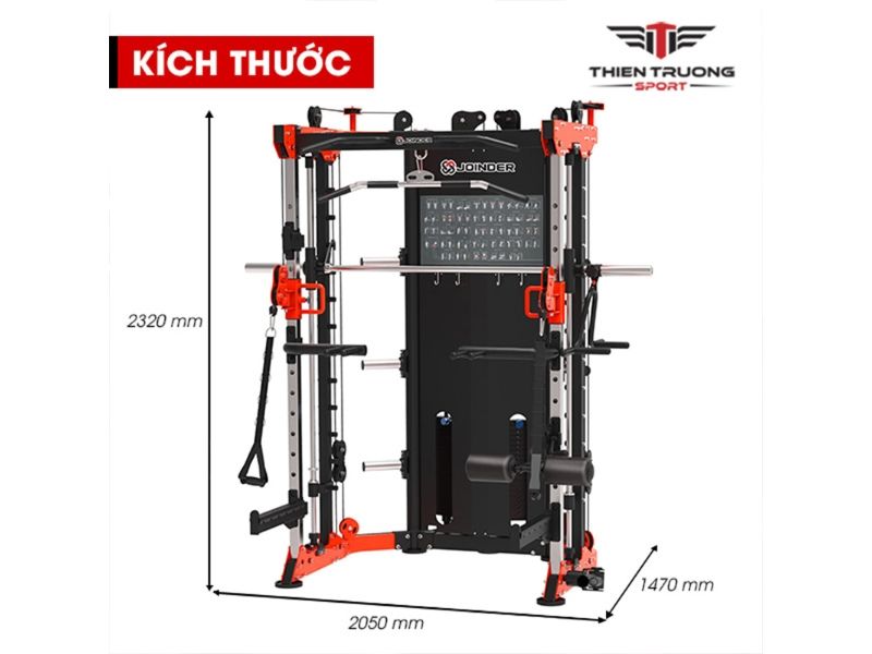 Kích thước giàn tạ đa năng JD3100