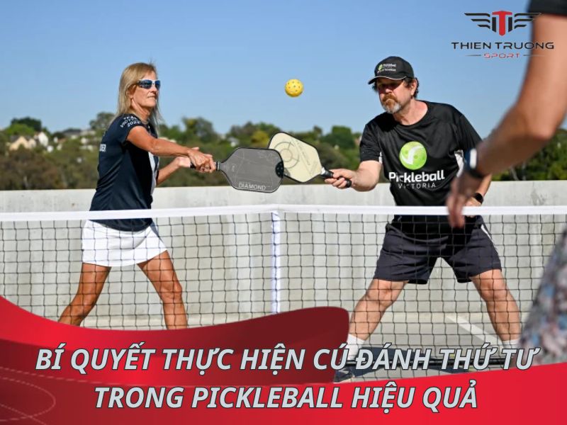 Bí quyết thực hiện cú đánh thứ tư trong Pickleball hiệu quả