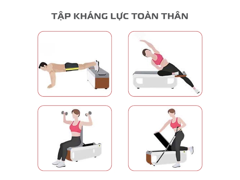 Bộ tập tạ đa chức năng MUXMA 8 Tập kháng lực toàn thân