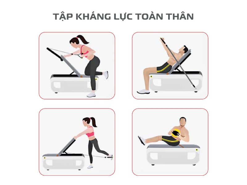Bộ tập tạ đa chức năng MUXMA 10 Tập kháng lực kết hợp toàn thân