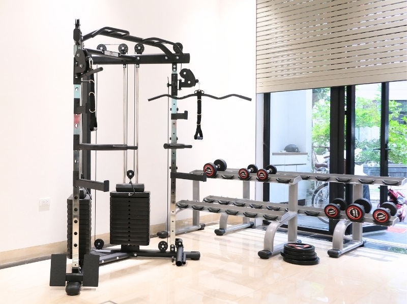 Giàn kéo tạ xô vai đôi HQ-V021 12 Giàn kéo tạ xô vai đôi HQ-V021