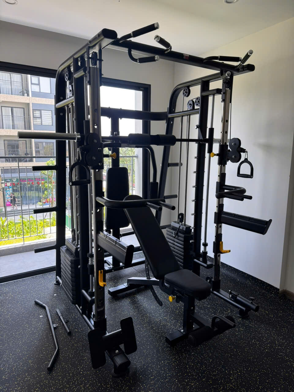 Giàn tạ đa năng HQ-368 - Kèm ghế tạ 22 Gian ta 368 lap tai Tay Mo 3