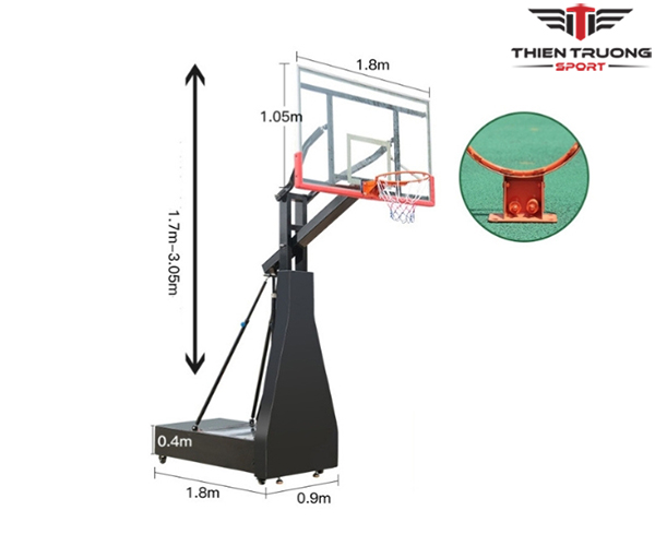 Trụ bóng rổ di động S033