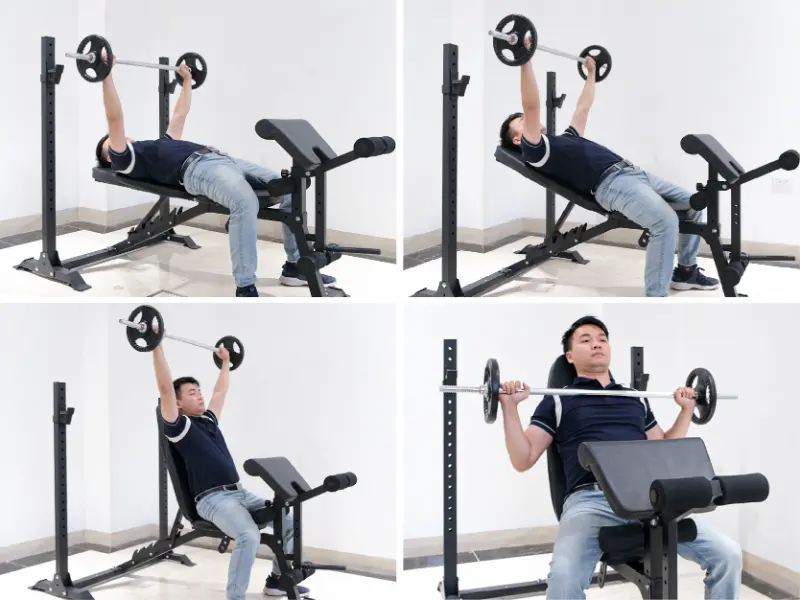 Ghế tập tạ đa năng NMS-7301 12 Bài tập với ghế tập tạ đa năng NMS-7301