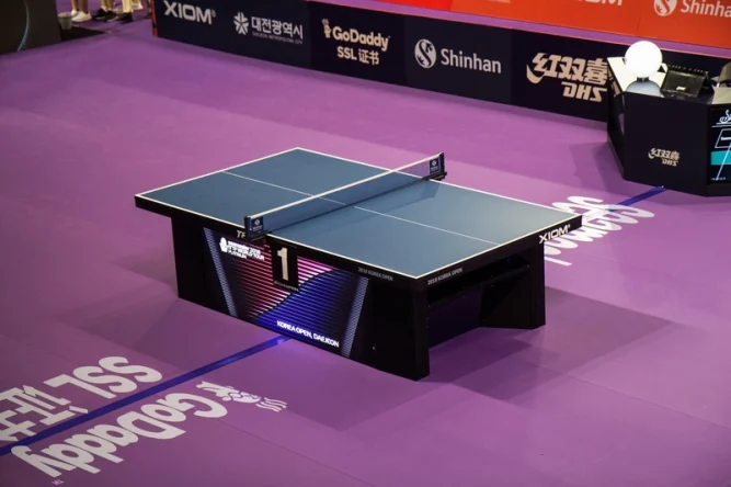 Bàn bóng bàn Xiom T8 12 Bàn bóng bàn xiom t8 trong sự kiện thi đấu chuyên nghiệp