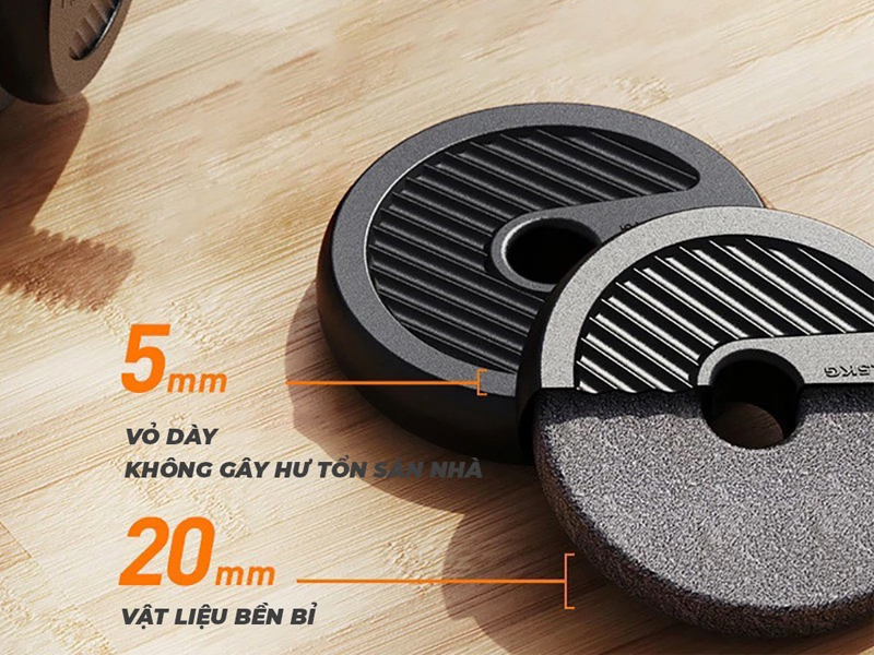 Bộ tạ đa năng 4 in 1 loại 20Kg 6 Đĩa tạ