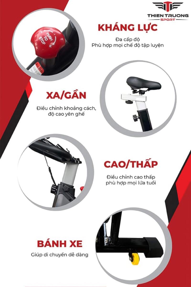 Xe đạp tập thể dục Sovnia L-003 10 Đặc điểm cấu tạo của xe đạp tập Sovina - I003