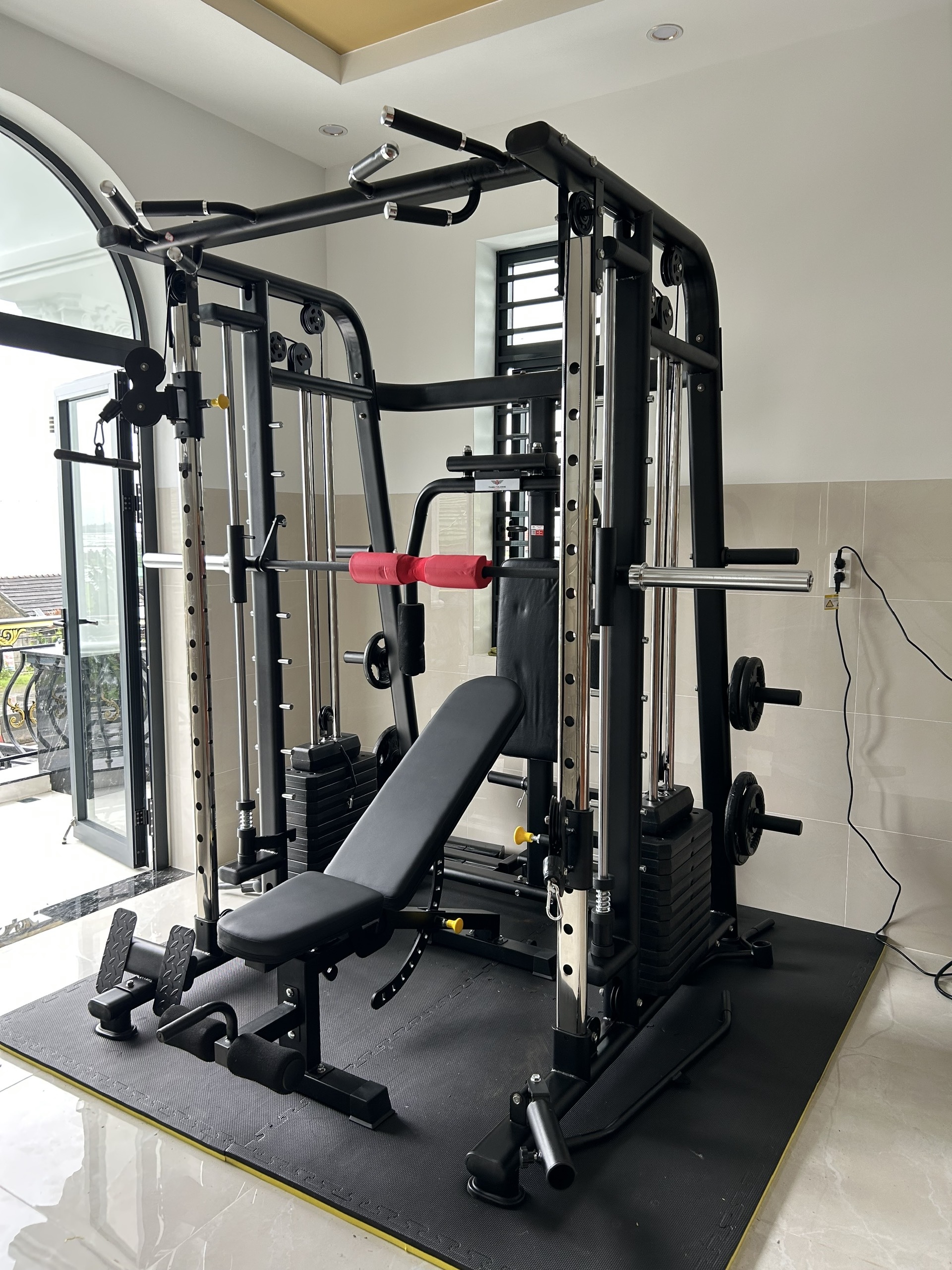 Giàn tạ đa năng HQ-368 - Kèm ghế tạ 17 Giàn tạ đa năng HQ-368 lắp tại Quảng Ngãi