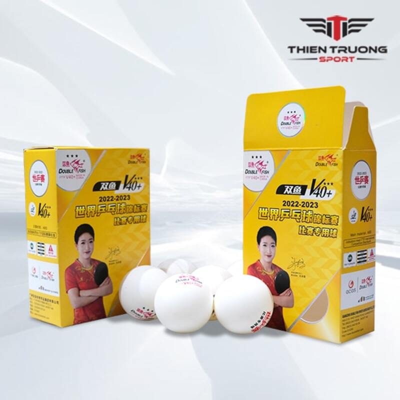 Quả bóng bàn thi đấu V40+ DOUBLE FISH hộp 6 quả 4 Quả bóng bàn thi đấu V40+ DOUBLE FISH
