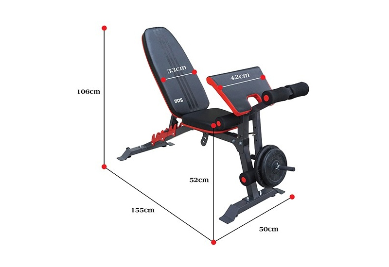 Ghế tập Gym đa năng DDS-1205 4 Kích thước ghế tập gym đa năng DDS-1205