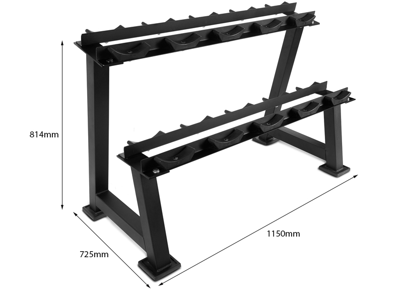 Giá để tạ tay 2 tầng 5 cặp JD8610 4 Kích thước giá để tạ tay 2 tầng 5 cặp JD8610