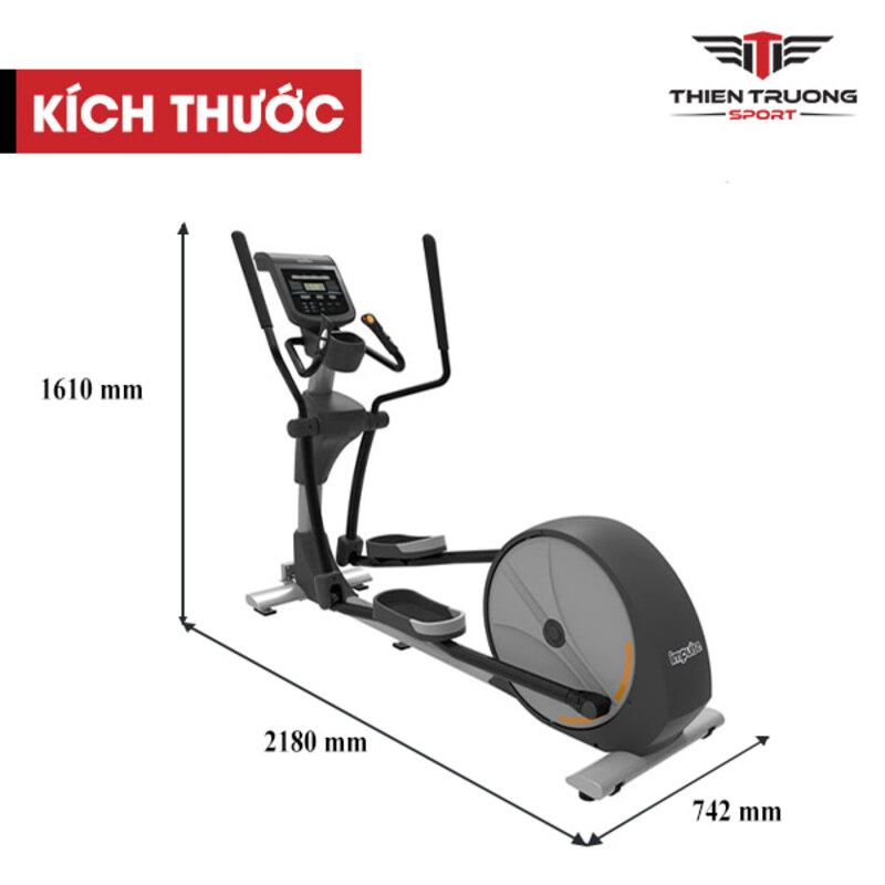 Máy tập toàn thân Impulse RE500 Elliptical 6 Kích thước lắp đặt máy Impulse RE500