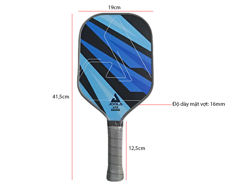 Vợt Pickleball Joola Ben Johns Blue 4 Kích thước vợt Pickleball Joola Ben Johns Blue