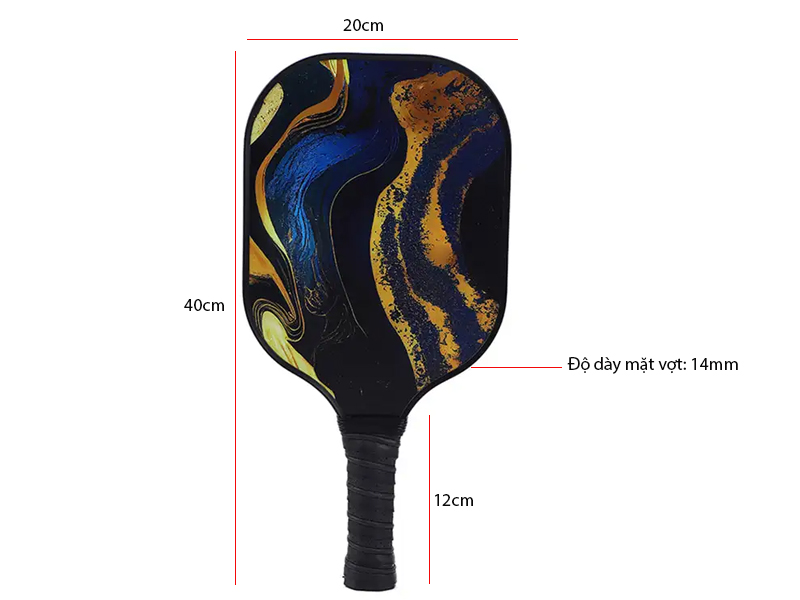 Vợt Pickleball Leatou 2 4 Kích thước vợt Pickleball Leatou 2
