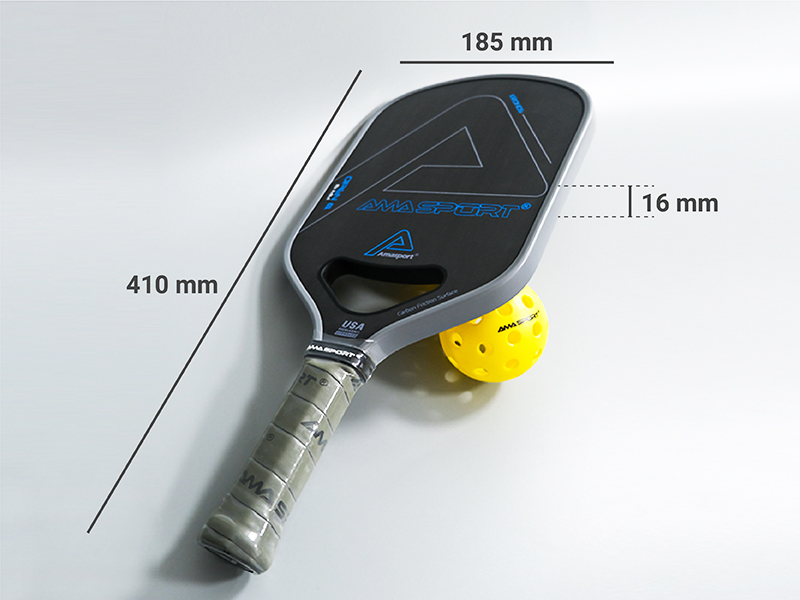 Vợt Pickleball AMA T700 Toray 4 Kích thước vợt Pickleball AMA T700 Toray