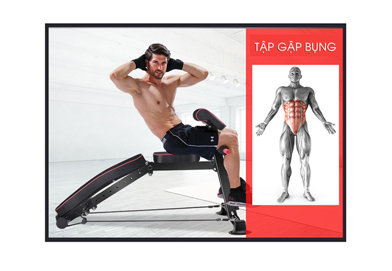 tap gap bung voi ghe tap gym KK022D