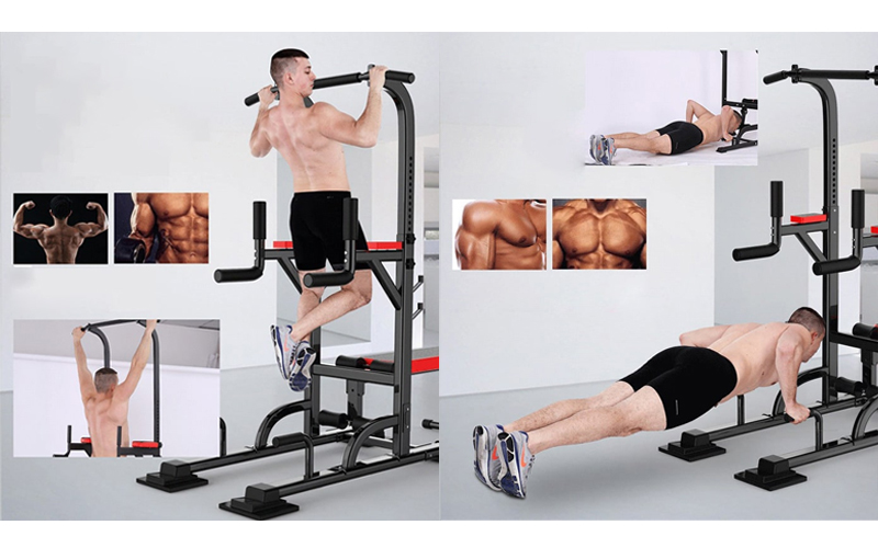 Ghế tập tạ đa năng T058 11 Tập hít đất và tập hít xà với ghế tập tạ đa năng T508