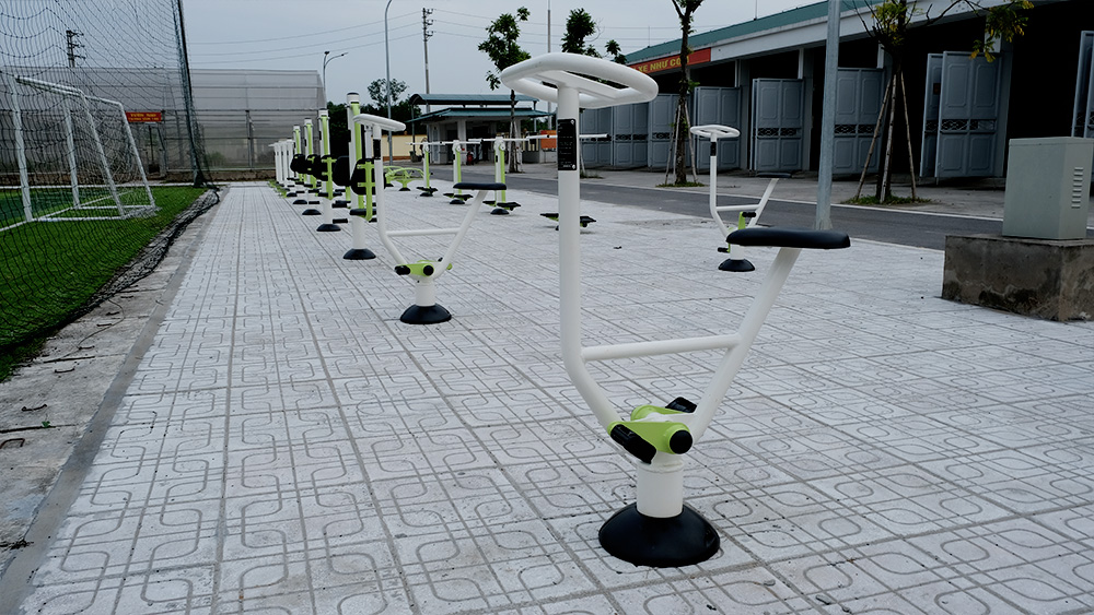 Thiết bị xe đạp tập ngoài trời TT011 7 Hình ảnh thực tế xe đạp tập thể dục ngoài trời