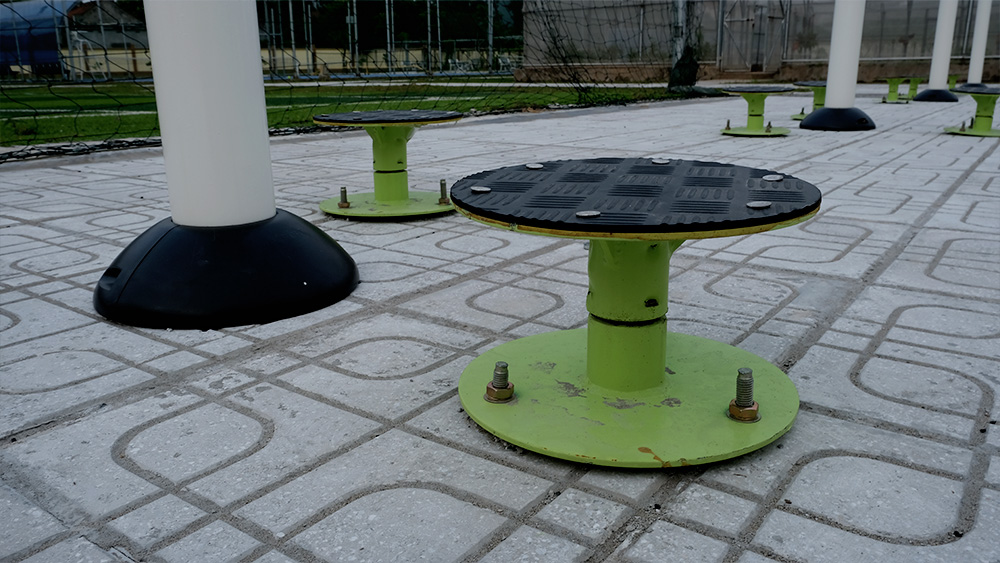 Thiết bị xoay eo TT006 5 Kết cấu chắc chắn của thiết bị xoay eo ngoài trời