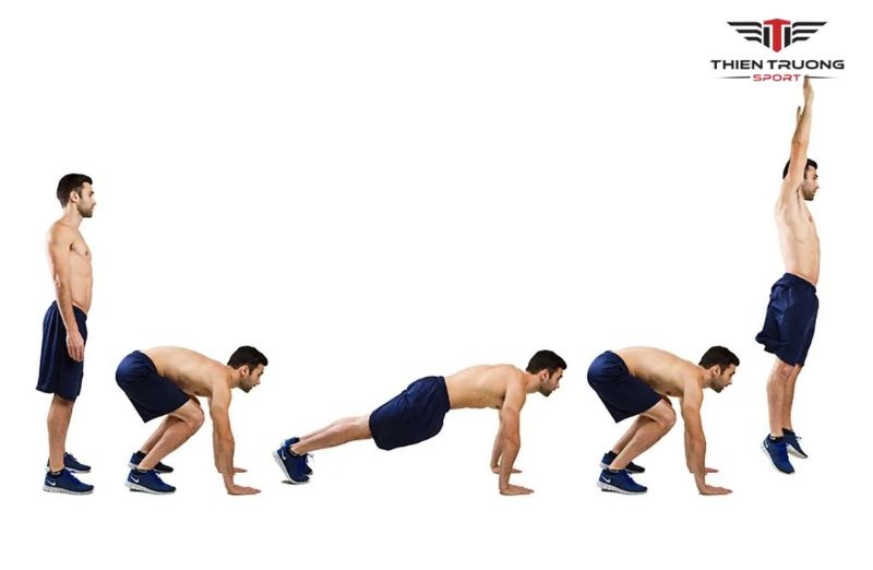 Các bài tập thể lực trong tập bóng chuyền hiệu quả 8 Bài tập Burpees