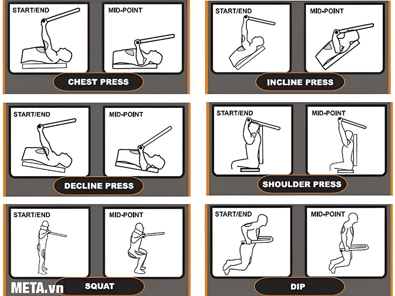 Bài tập với giàn tạ đa năng Impulse ES3000