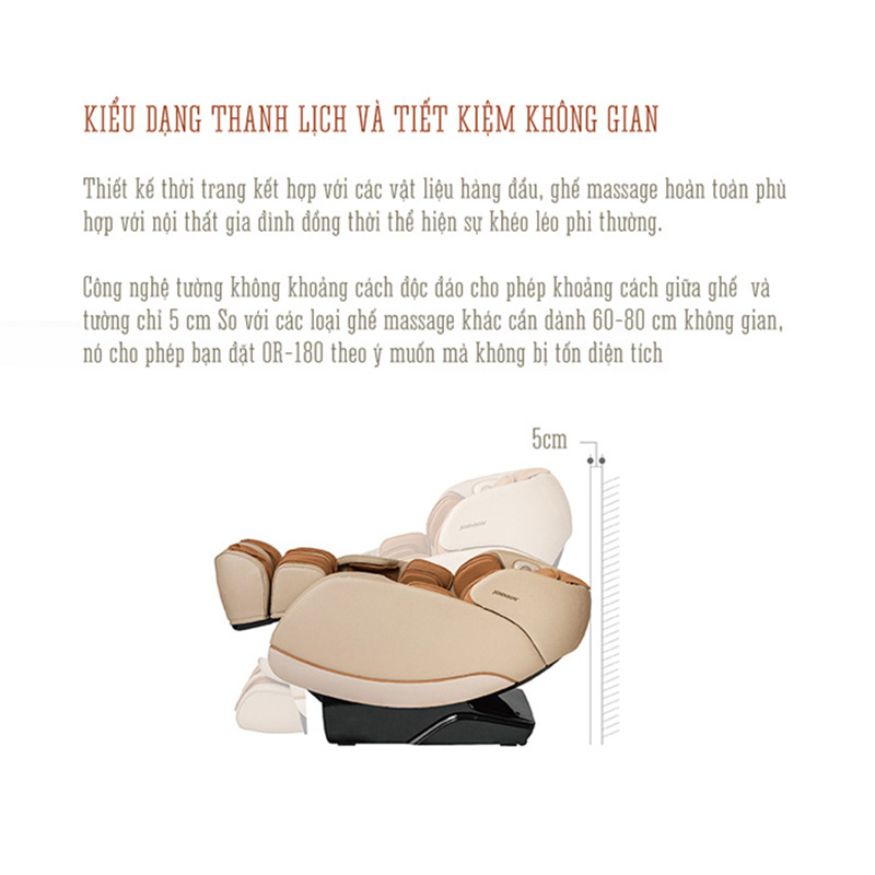 Chức năng lùi tường ghế giúp tiết kiệm diện tích không gian của bạn