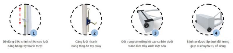 Trụ cầu mây Sodex S28220 2 Đặc điểm của trụ cầu mây S28220