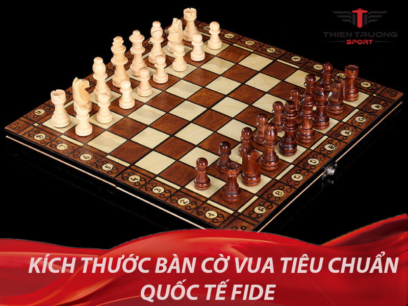 Kích thước bàn cờ vua tiêu chuẩn