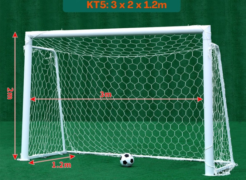 Kích thước khung thành bóng đá 5 người