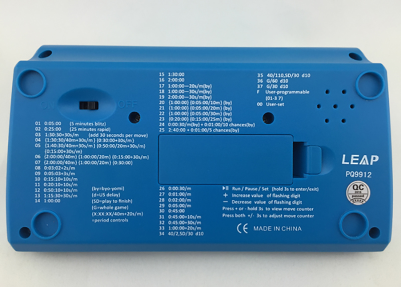 Đồng hồ thi đấu cờ vua LEAP PQ9912 2 Thông tin đồng hồ thi đấu cờ vua LEAP PQ9912