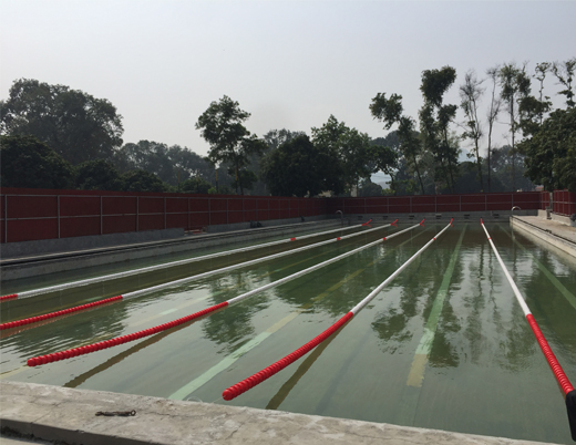 thi công dây phao chắn sóng bể bơi