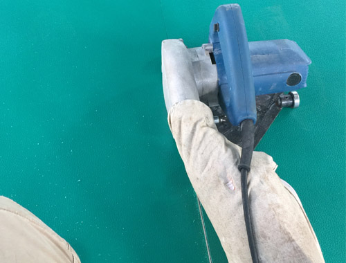 Thi công sân cầu lông tại Trường THPT EaHLeo tỉnh Đắk Lắk 3 Quy trình khai rãnh