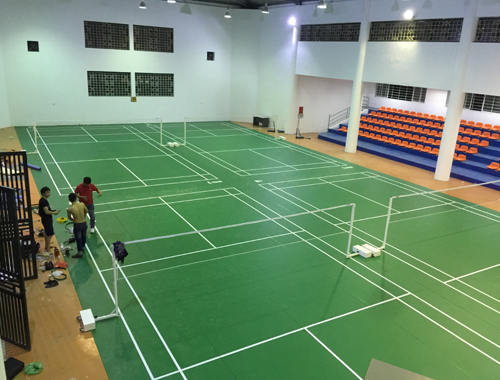 Sân cầu lông hoàn thiện