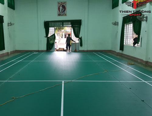 Thi công sân cầu lông tại Trường PTDT Nội trú huyện MDrăk ! 4 Sân cầu lông tại Trường PTDT nội trú huyện MDrăk