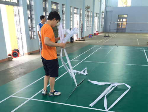 Thi công sân cầu lông tại Trường THPT EaHLeo tỉnh Đắk Lắk 2 Thi công sân cầu lông tại Trường THPT EaH'Leo