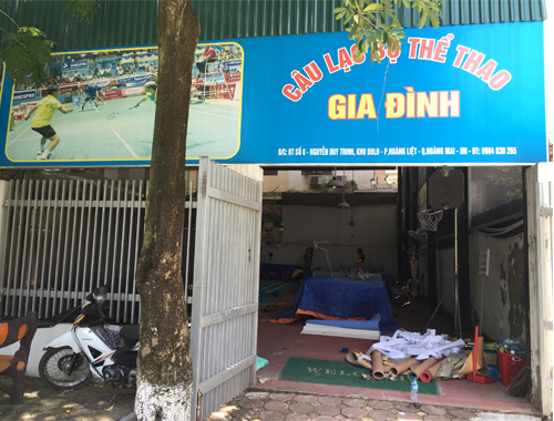 Thi công sân cầu lông tại Linh Đàm