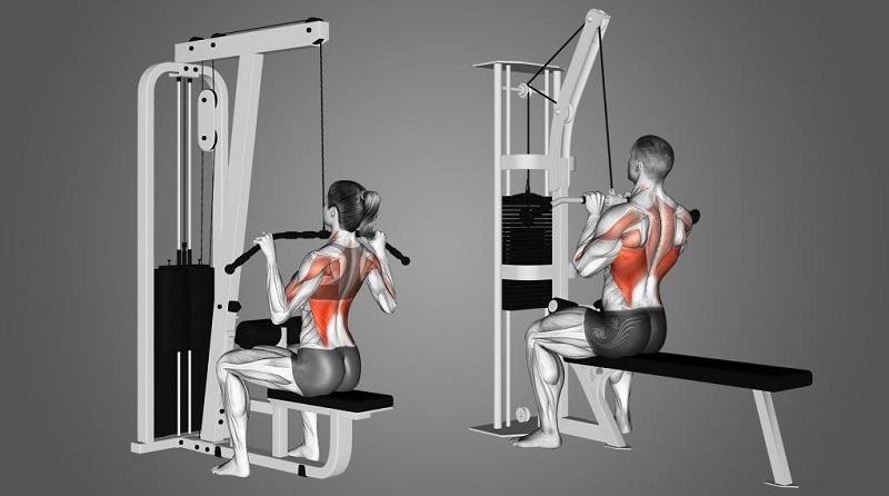 Kéo xô trước ngực