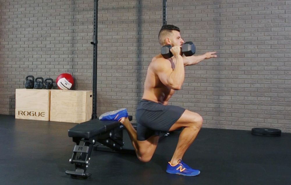 Bulgarian Split Squat với tạ tay