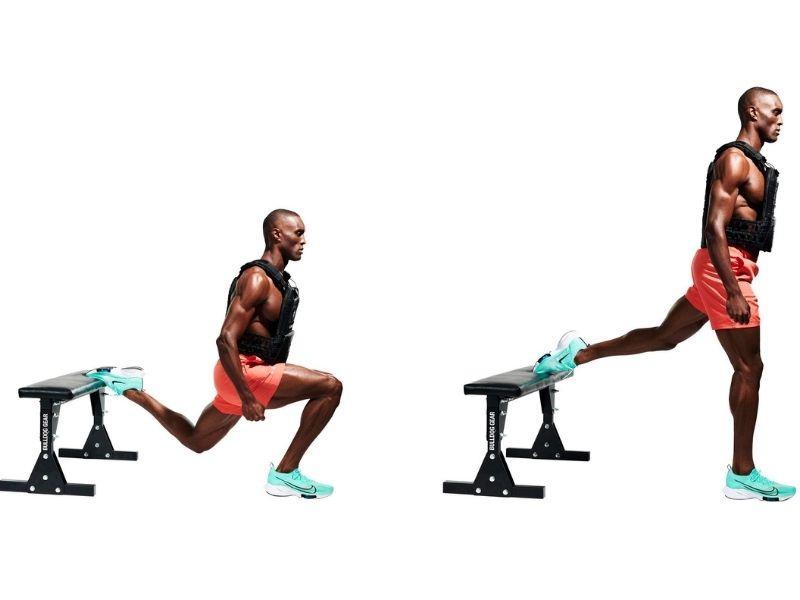 Hướng dẫn bài tập gánh tạ đòn đúng cách, hiệu quả cho Gymer 5 Bulgarian Split Squat
