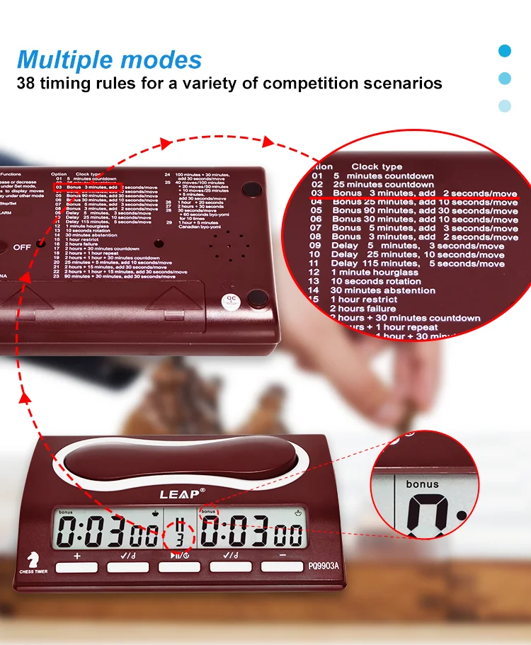 đồng hồ thi đấu cờ vua LEAP PQ9903