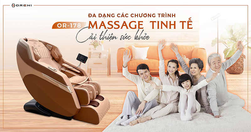 Chế độ bài tập massage đa dạng với 6 chương trình tự động và 5 chương trình thủ công