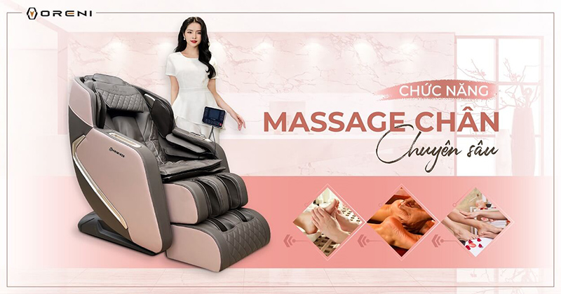Ghế massage có chức năng massage chân chuyên sâu