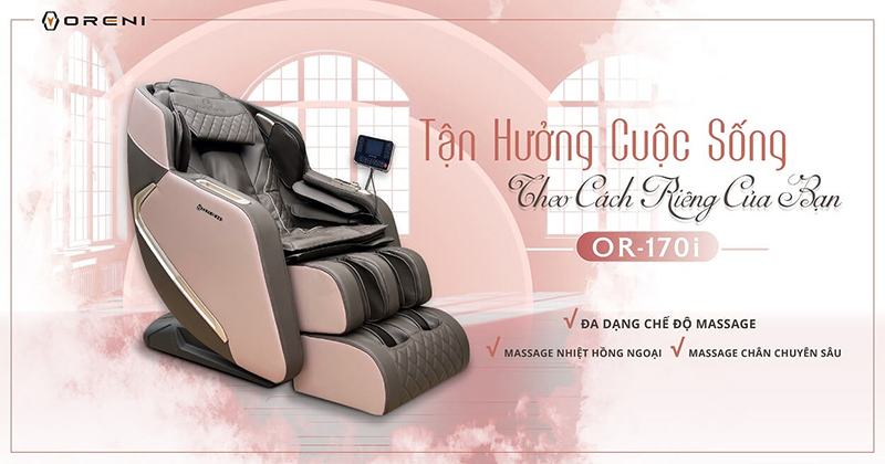 Ghế massage toàn thân Oreni OR-170i Thiết kế tinh tế, sang trọng và hiện đại