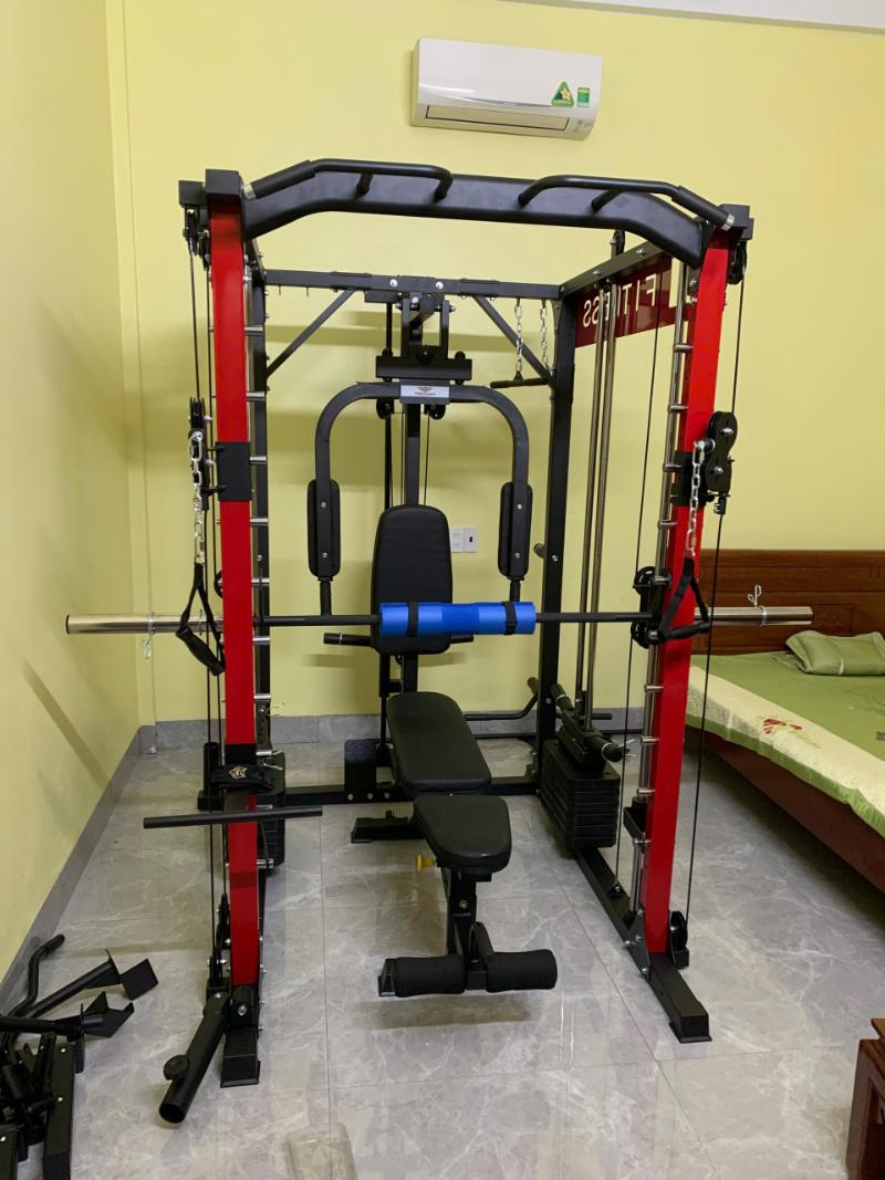 Ảnh thực tế lắp giàn tạ đa năng K12 cho khách
