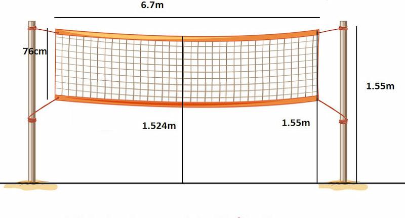 Kích thước tiêu chuẩn của trụ lưới cầu lông