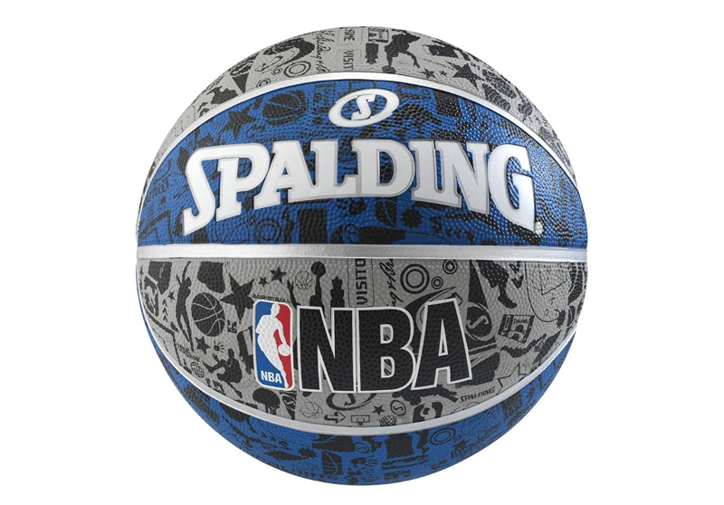 Nên mua bóng rổ loại nào chất lượng? Top 10 quả bóng rổ đáng mua nhất 12 Quả bóng rổ Spalding Graffiti Blue Rubber số 7