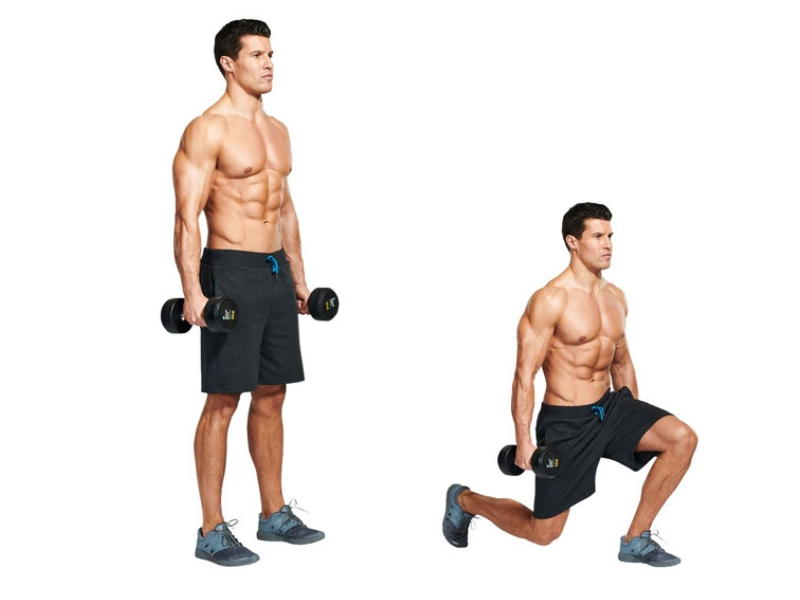 Bài tập Dumbbell lunge
