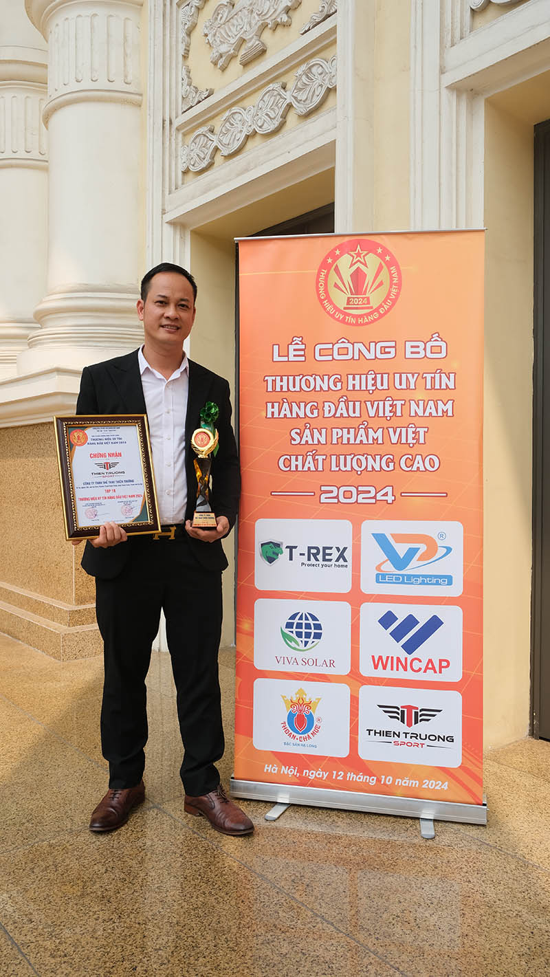 Thể Thao Thiên Trường vinh dự lọt Top 10 thương hiệu uy tín hàng đầu Việt Nam 2024 5 top 10 thuong hieu uy tin the thao thien truong 3