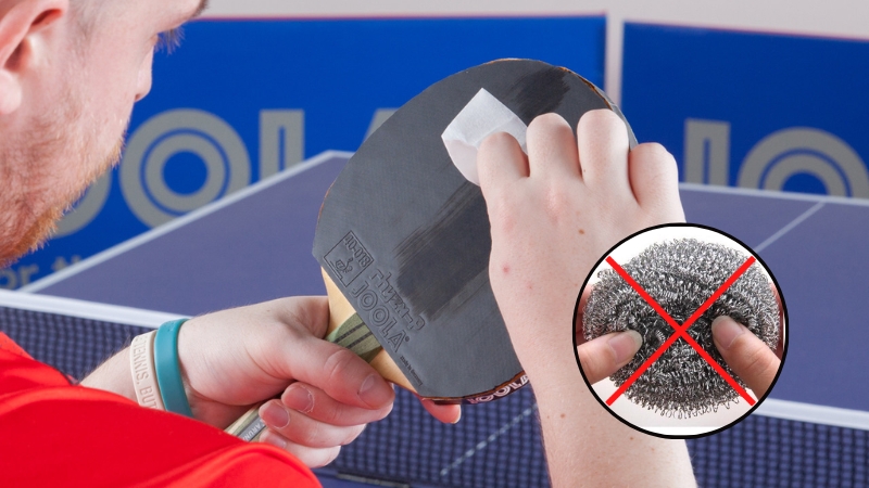 Cách vệ sinh mặt vợt bóng bàn đúng cách và đơn giản nhất 2 Vệ sinh mặt vợt bóng bàn