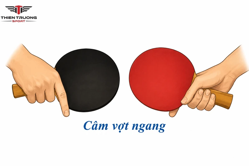 kiểu cầm vợt ngang